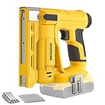 18GA Nail Gun for Dewalt 20V Battery (Tool Only), 2 in 1 Cordless Brad Nailer/T50 Crown Stapler, Nail Gun Battery Powered with 2,000PCS Staples and Nails for Upholstery & Family DIY