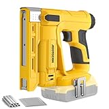 ADOTOCAM 18GA Nail Gun for Dewalt 20V Battery (Tool Only), 2 in 1 Cordless Brad Nailer/T50 Crown Stapler, Nail Gun Battery Powered with 2,000PCS Staples and Nails for Upholstery & Family DIY