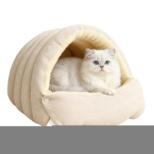 Lit de grotte de chaton antidérapant avec construction légère et compacte - 7