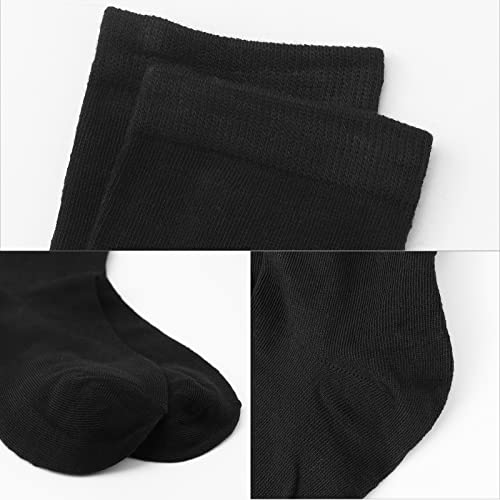 Image of DRESHOW 3 Pairs Cotton Knee High Socks for Women Solid Knit Knee Long Stocking Leg Warmer All Season Gift