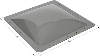 12121 Smoke Polycarbonate Skylight 26" x 26" with 4" Bubble for Icon - SL2222