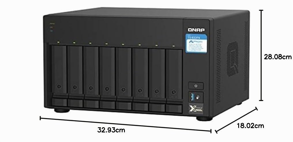 Qnap TS-832pX-4g - Server Nas - 8 Alloggiamenti - Sata 6gb/s
