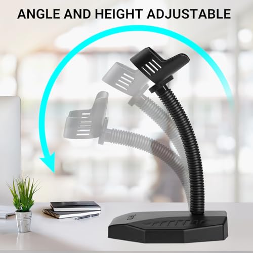 Tera Universal Barcode Scanner Stand Hands Free Barcode Scanning Bar-Code Reader Cradle Holder Base Angle And Height Adjustable Head For Supermarket Retail Store School Library Logistic Warehouse thumb #2