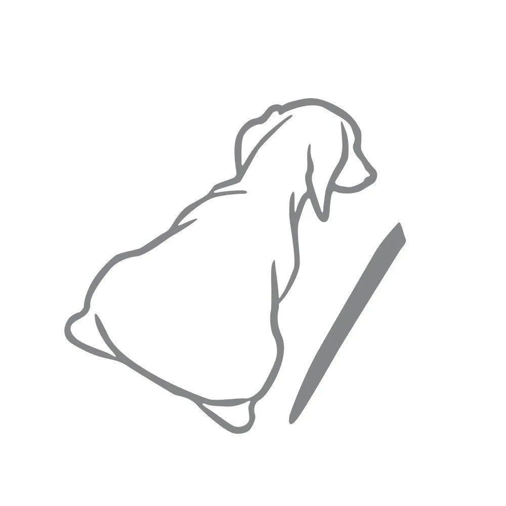 Dog Tail Car Stickers Vinyl Film Vehicle Windshield Decoration(Glossy Gray)