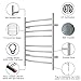 HEATGENE Towel Warmer 8 Bar Plug-in Curved Bath Towel Heater Towel Warmer for Bathroom Plug-in Drying Rack Brushed