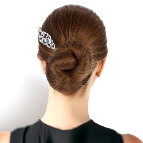 Image of Hair Sticks for Bun, Hair Chopsticks, New Chinese Style Tassel Flower Hairpins, Vintage Alloy Hair Chopsticks for Hanfu Hairs Decoration
