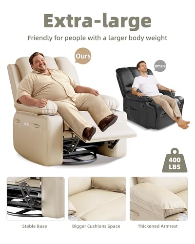 Sillón reclinable eléctrico crema con masaje miniatura 6