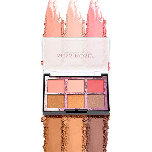 Miss Rose 6 Color Eyeshadow Highly Pigmented Both Shimmer And Matte Waterproof Long-Lasting Eye Shadow Palette 7001-003Z 03 For Rs. 199 @ 72 %