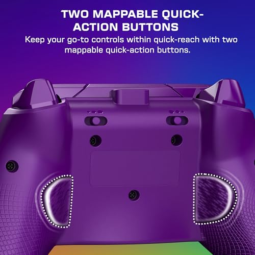 Image of Turtle Beach Afterglow Wave Wired RGB Gaming Controller for Xbox & PC | Xbox Series X|S, Xbox One, Customizable RGB Lighting, 2 Mappable Buttons, Hall-Effect Hair Triggers, Audio Controls, Purple