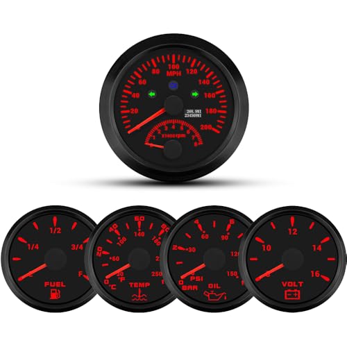 Velocímetro GPS de 85 mm para rutas de carretera con reloj de temperatura de agua