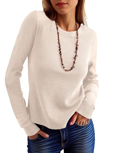 ANRABESS Women's Long Sleeve Waffle Knit Shirts...