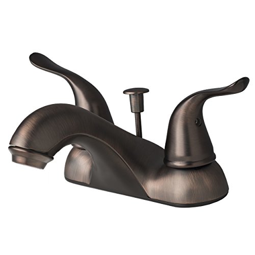 Builders Shoppe 2021Bz Two Handle Centerset Lavatory Faucet With Pop-Up Drain Brushed Bronze Finish #TOP12