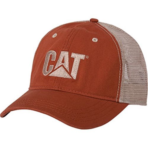 Cat Orange Twill/Tan Mesh-CAT Hat