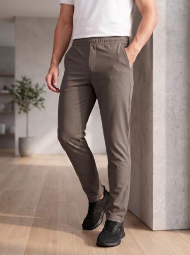 Image of SaintX Men's 4-Way Stretchable Athleisure Pants | Sweat Wicking Fabric | Slim Fit | Active - Sports Wear | Travel, Lounge & Casual Wear | Stylish Back Zipper Pocket | Available in Plus Size (ST06)