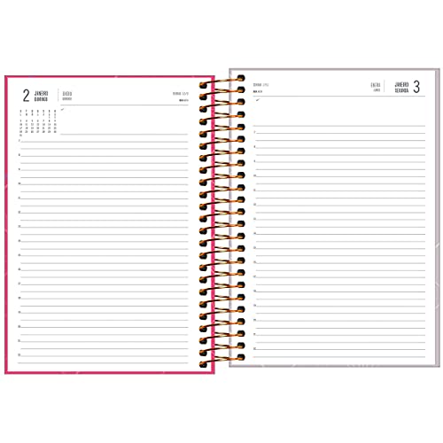 Agenda Executiva Espiral Diária 13 x 18,8 cm Spot Feminina 2022 - Estampa Capa roxa - Tilibra