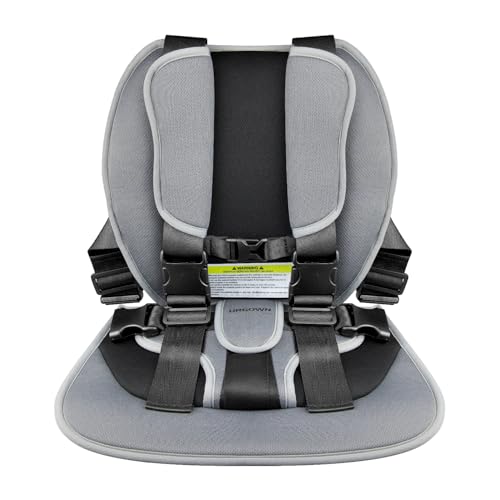 Urgown Golf Cart Child Positoner, 5-Point Design to Secure Children During Golf-Cart Rides, with Adjustable Straps, Gray/Black