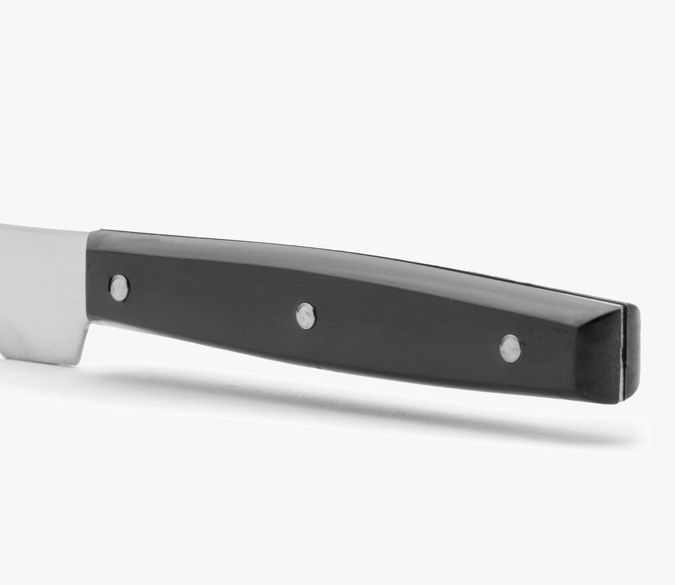 Arcos Cuchillos de Mesa - Hoja Serrada Acero Inoxidable Nitrum 110 mm - Mango Nylon Negro - Ideal para Postres - Serie C