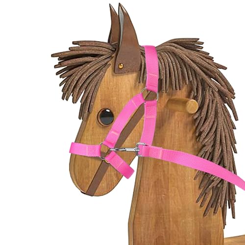 Holzpferd Zubehör Trense Trensenzaum Trense Pink Gebisslose Trense...