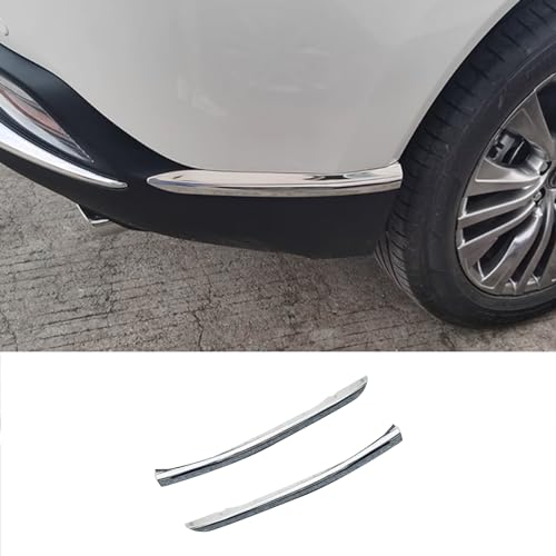 ZUNEIGUNGトヨタ 新型 ハリアー 80系 に対応リアバンパーガーニッシュ バンパーコーナーカバードレスアップ カスタムパー新型Toyota Harrierに適合 設計外装 パーツ アクセサリーステンレス2枚後部【クロームメッキ】