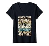 Photo Gallery donna wizard job title quote - funny clinical trial manager maglietta con collo a v Photo Gallery donna wizard job title quote - funny clinical trial manager maglietta con collo a v
