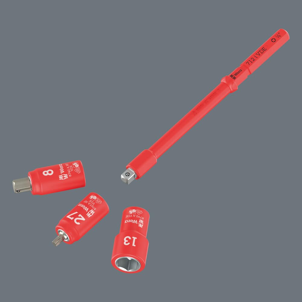 Wera Kraftform Kompakt A VDE 712 i Adapter Blade, 1/4" - 05006642001, Multicolour, 1/4" x 154 mm - Image 4