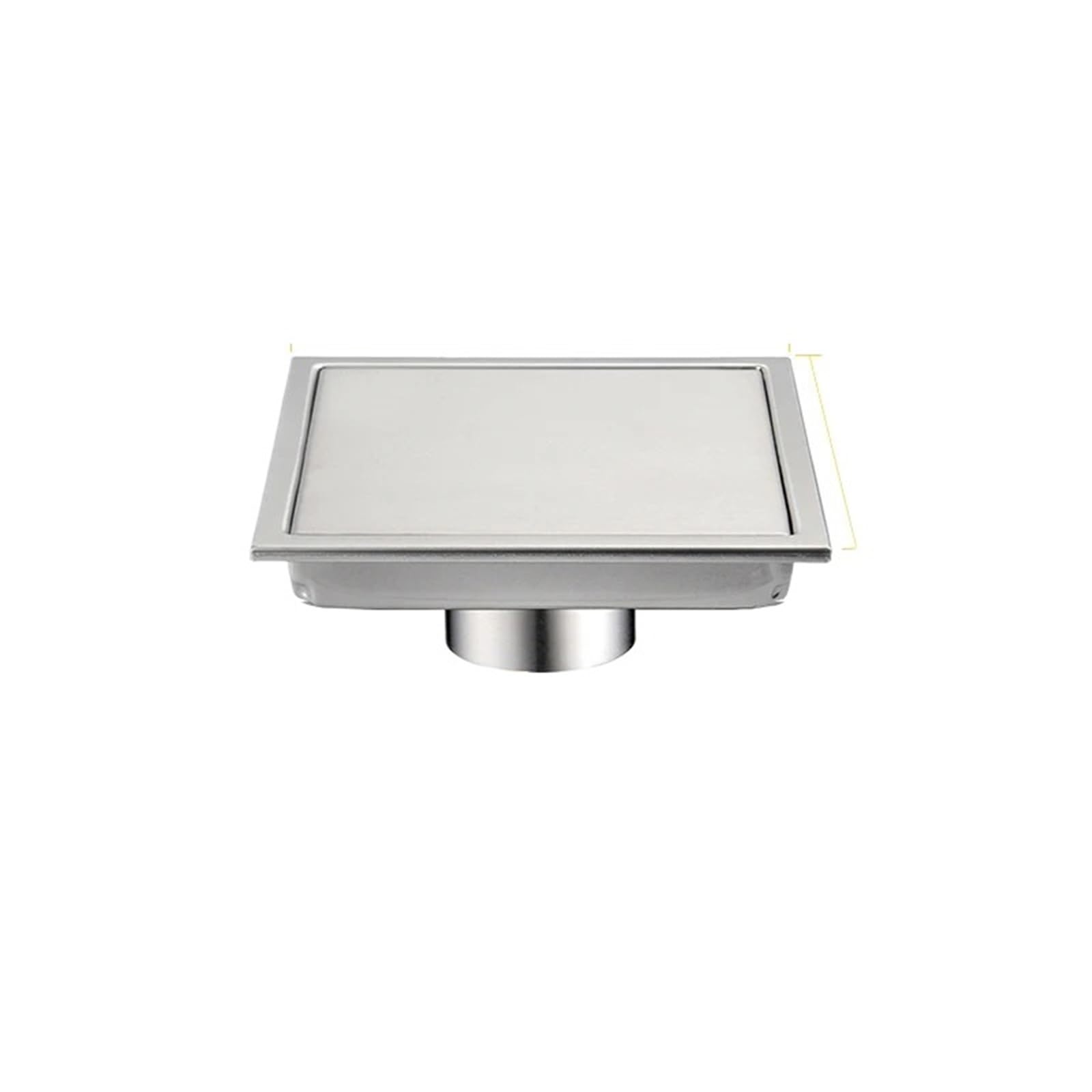 Desagüe de Acero Inoxidable para Ducha, Lavabo de baño, Cocina, balcón, con Inserto Cuadrado para Azulejos (Plata 03 11 x 11)