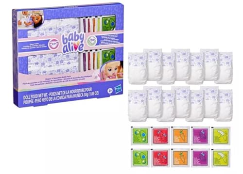 Baby Alive Diaper n Smoothie Refill Pack 14 Diapers  10 Doll Drinks