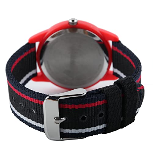 Red Balloon Kids' Plastic Time Teacher Analog Quartz Nylon Strap Watch2