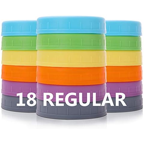 Aozita Plastic Mason Jar Lids for Ball, Kerr Jars Cover