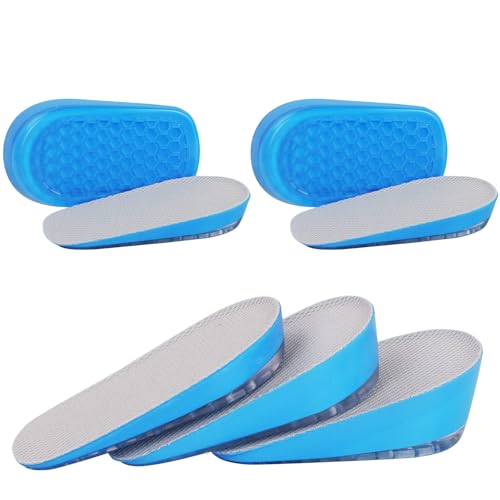 URAQT Plantillas de Gel para Aumentar Altura   Alzas para Zapatos Hombre y Mujer, 1,5cm 2 Pares Con Soporte y Amortiguación de Impactos para Talones