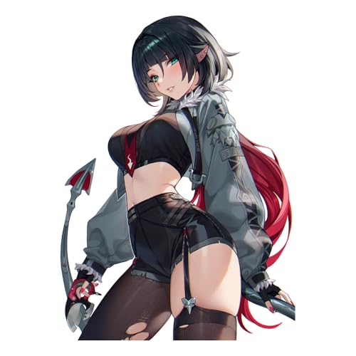 CAONIMAH 5.1" Sexy Jane Doe Anime Game Theme Stickers Car Decals for Adult Windows Guitar Computer Truck Decoration (D)