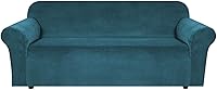 Vista 90 de H.VERSAILTEX Funda de terciopelo elástico para sillón, funda para sillón de 1 cojín para sala de estar, funda de muebles hecha de terciopelo grueso