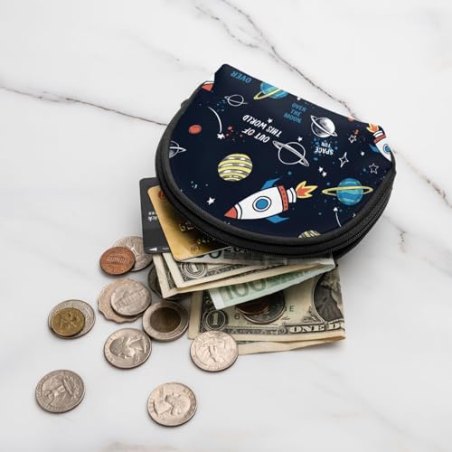 Space Elements Cartoon Coin Purse Wallet Mini Makeup Bag Small Change Purse For Women Girls3