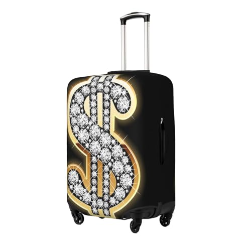 Gold Dollar Sign Print Luggage Suitcase Covers Elastic Washable Luggage Protector Luggage Covers For Suitcase2