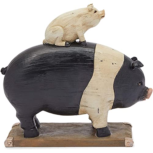 Farm Animal Decor With Chalkboard, Pig Design (9 X 8.6 X 3.2 In) #TOP4