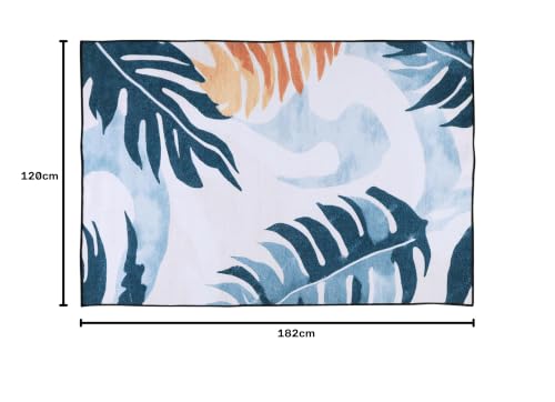 Image of BLUSH & BLOOM 4 x 6 Feet Area Rugs Washable Rug: Modern Abstract Living Room Rug Soft Anti-Skid Thin Carpet Indoor Floor Non-Shedding Carpets for Bedroom Dining Farmhouse Nursery Home Office