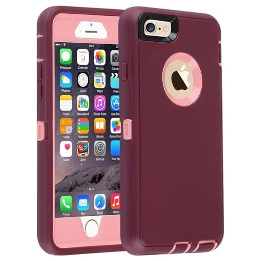 Co-Goldguard Case for iPhone 6 Plus/6S Plus Case Built in Screen Protector Heavy Duty 3 Layer Full Body Shockproof Dust-Proof Drop-Proof Phone Cover for iPhone 6 Plus/6S Plus 5.5inch, PurplePink