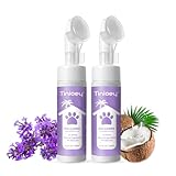Paw Cleaner for Dogs and Cats| Clean Paws No-Rinse Foaming Cleanser (2 * 6.8 oz) | Dandelion Paw Cleaner Paw Brush for Dogs| Dog Paw Scrubber| Cat Paw Cleaner