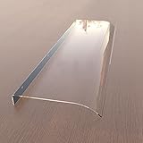 Marquesina Transparente Exterior, Tejadillo Puerta de protección, Techo Toldo Refugio de Nieve, protección UV, Resistente a la Intemperie (Color : Clear, Size : 40x100cm/15.7x39inch)