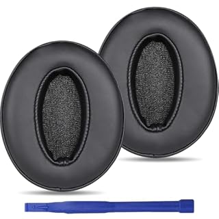 Adhiper Coussinets de Rechange HD 450BT pour Sennheiser HD4.50BT, HD 4.50BTNC, HD4.50SE, HD4.40BT, HD4.30G, HD4.20S, HD458BT, HD400S, HD350BT Casques - Cuir Protéiné Doux & Mousse à Mémoire (Noir)