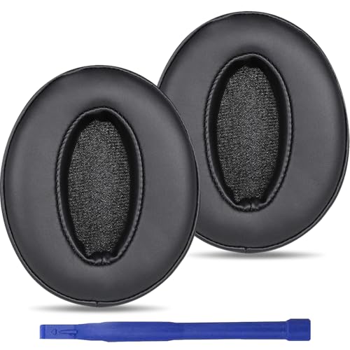Adhiper HD 450BT Ohrpolster für Sennheiser HD4.50BT, HD 4.50BTNC, HD4.50SE, HD4.40BT, HD4.30G, HD4.20S, HD458BT, HD400S, HD350BT Kopfhörer,Ohrpolster mit Weichen Proteinleder & Memory Schaum (Schwarz)