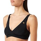 Einfarbig Emporio Armani Underwear Womens Bralette Second Skin Microfiber & Lace Bra, Black, M