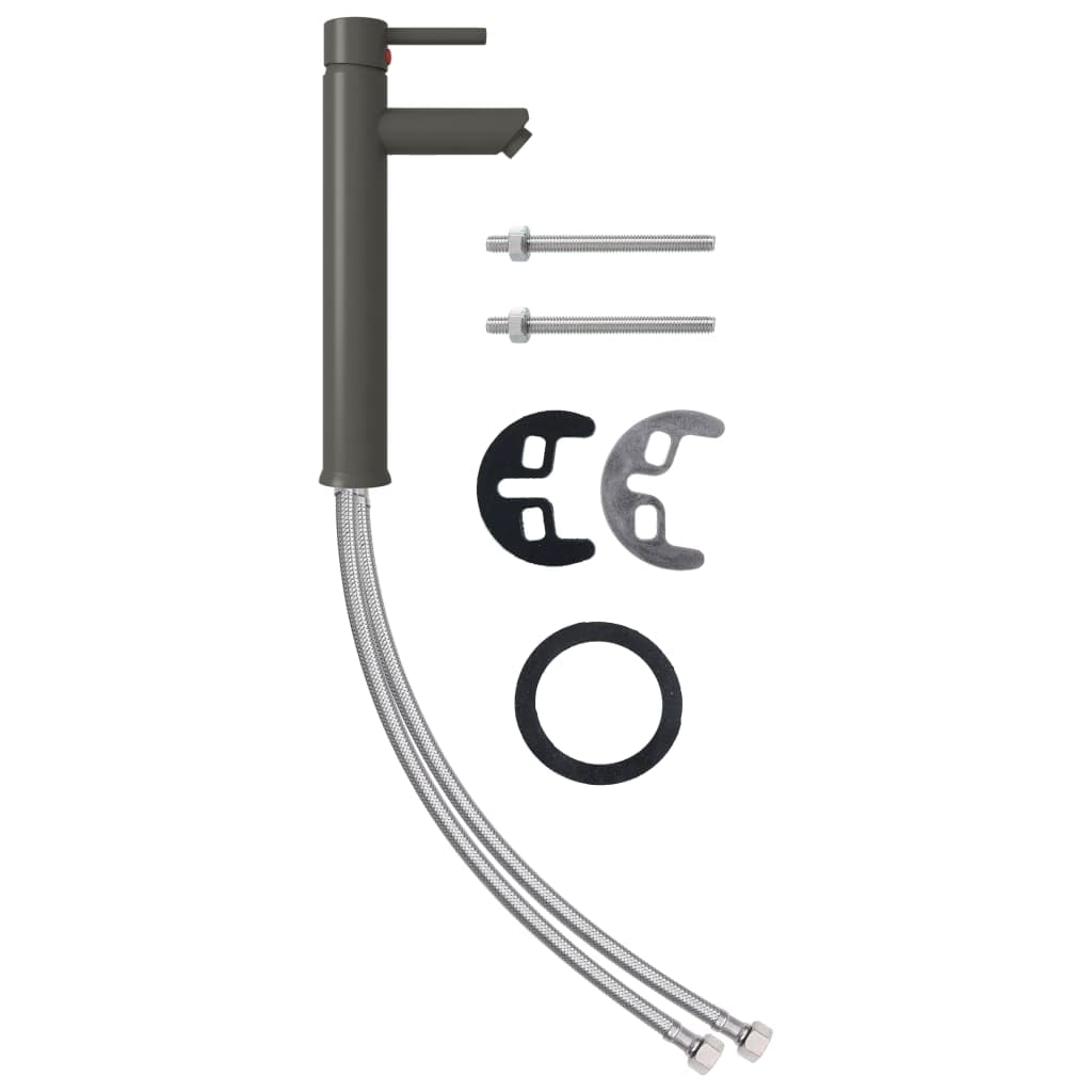 Umywalka ze szkła hartowanego z kranem i zestawem odpływowym push, okrągła umywalka nasadowa o średnicy 42 cm, bateria jednouchwytowa, zajmuje mało miejsca, łatwa w utrzymaniu, do łazienki