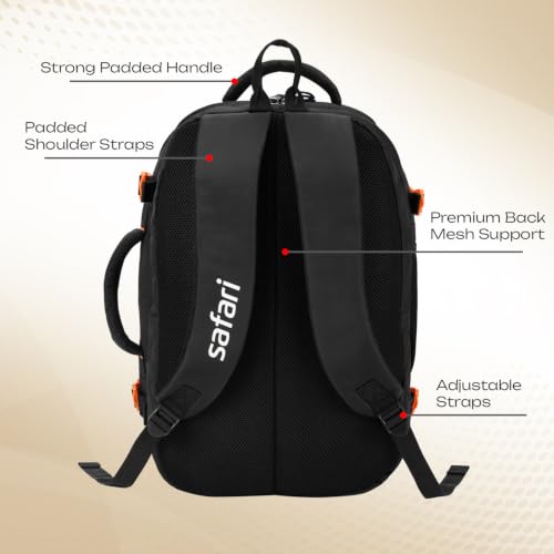 Image of Safari Weekender 45L Expandable Overnighter Casual Hiking Travel Backpack Large size Laptop Bag for Man and Women with suitcase compartment, Ideal for Office Use, Work Trips, College, boys and girls