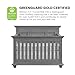 Oxford Baby Weston 4-in-1 Convertible Baby Crib, Dusk Gray, GreenGuard Gold Certified