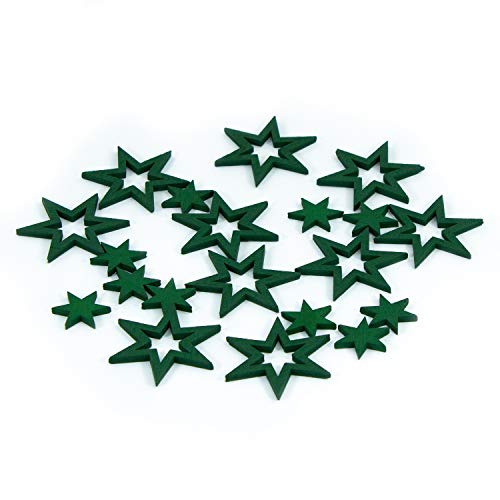 Oblique Unique® 18 Holz Sterne Holzdeko Weihnachtsdeko Tischdeko...
