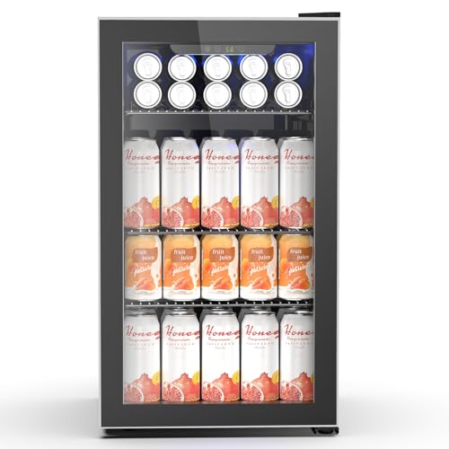 Electactic 26-Bottle Wine & 130-Can Beverage Cooler, Black
