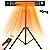 AKIRES Patio Heater,Electric Heater for Outdoor Indoor Use,1500W Outside Infrared Porch Heater with Remote,24H Timer,IP44 Waterproof,Wall Mounted/Ceiling/Tripod for Garage,Basement,Balcony,Deck