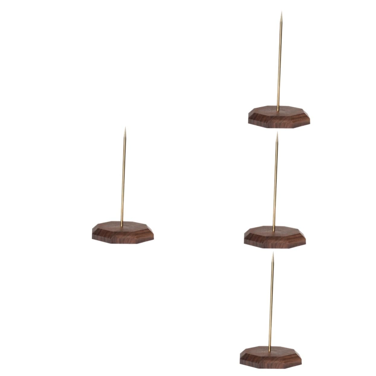 MUCKLILY 4pcs Restaurant Ticket Organizer Check Receipt Holder Fork Desk Paper Holder Hotel Menu Stand