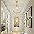 Small Crystal Chandelier, 3-Lights Modern Crystal Chandeliers for Dinning Room, Wagon Wheel Gold Chandelier, Farmhouse Hanging Pendant Light Fixture for Bedroom Hallway Entryway Bar Kitchen Bathroom